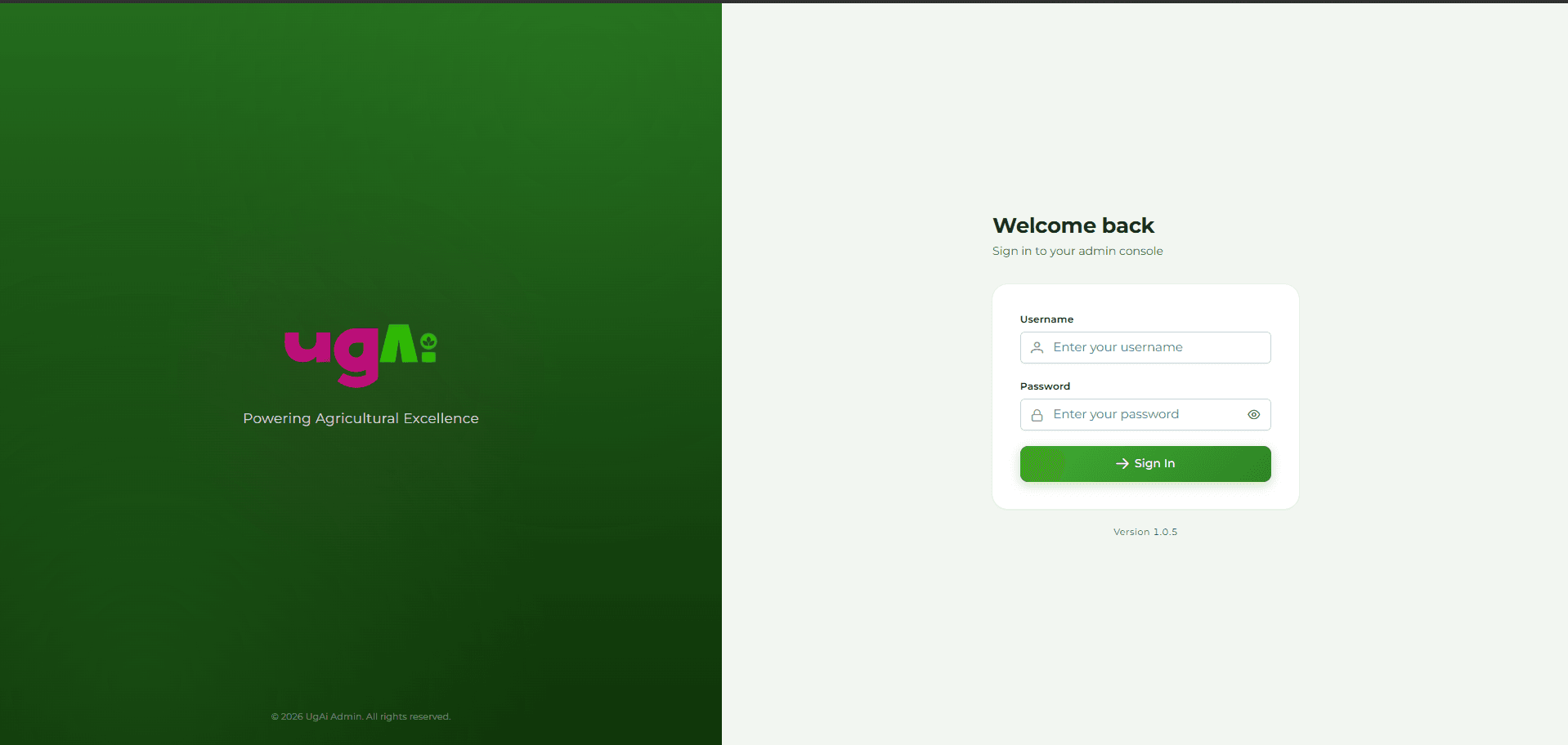 Dashboard-style preview for UgAi Ecosystem